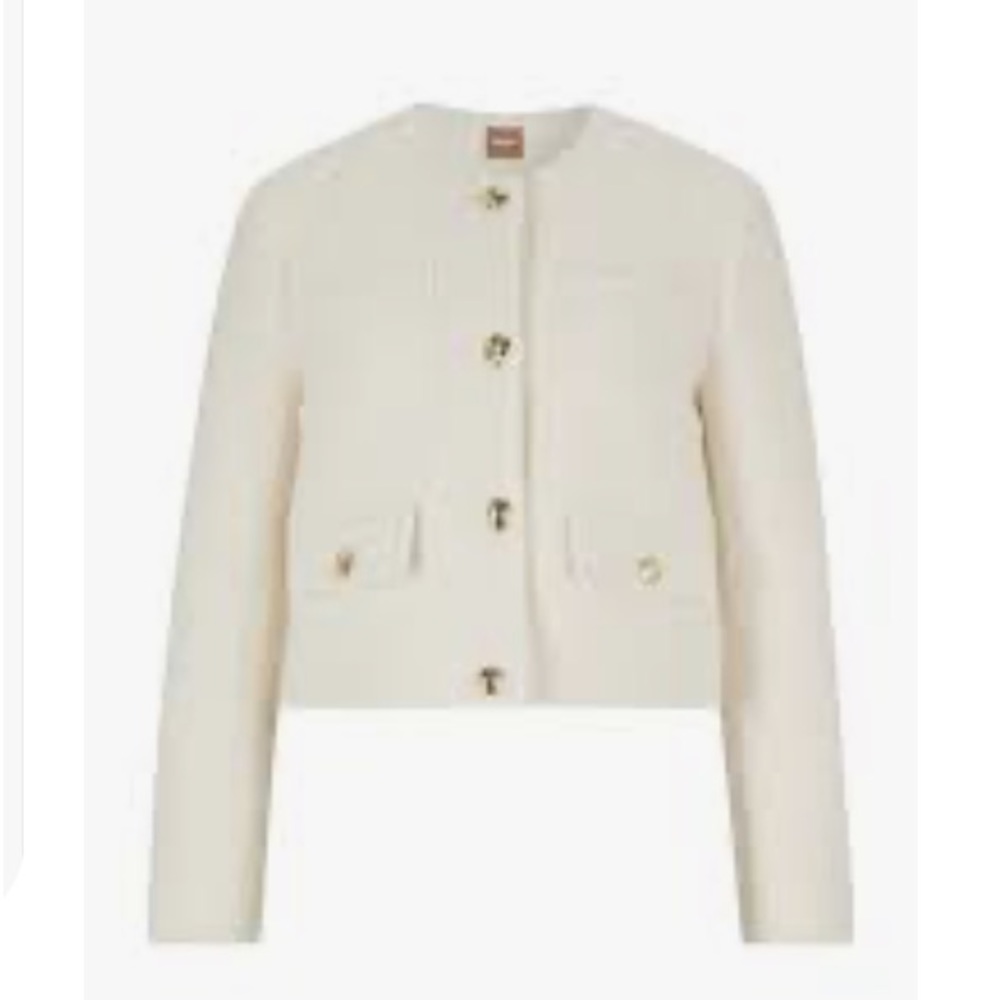 BOSS Janoa Wool Blend‎ Jacket 
Soft Cream size 12 NWT